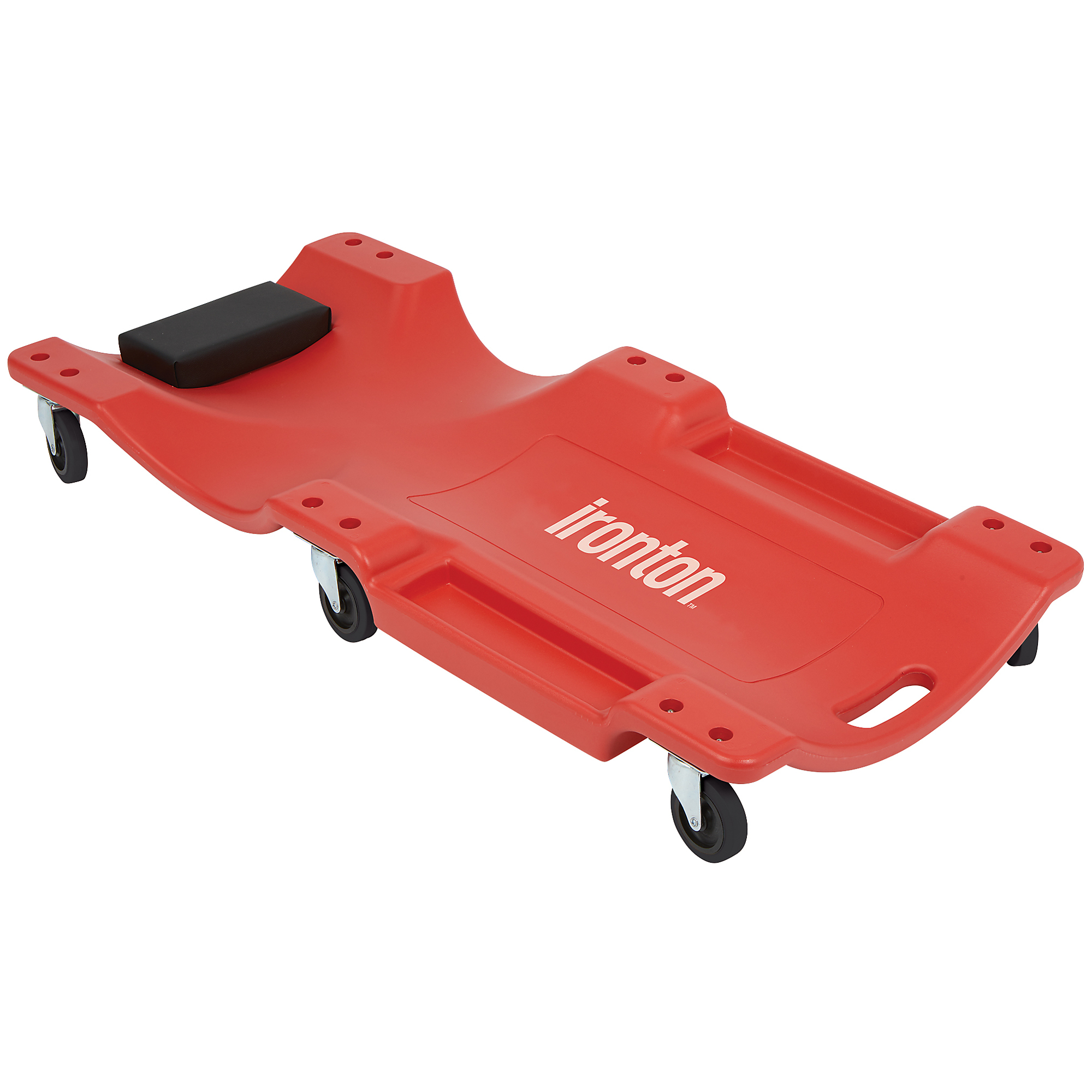 Ironton Low-Profile Mechanics Creeper, 40in.L, 280-Lb. Capacity, Rolling Garage Creeper, Padded Headrest